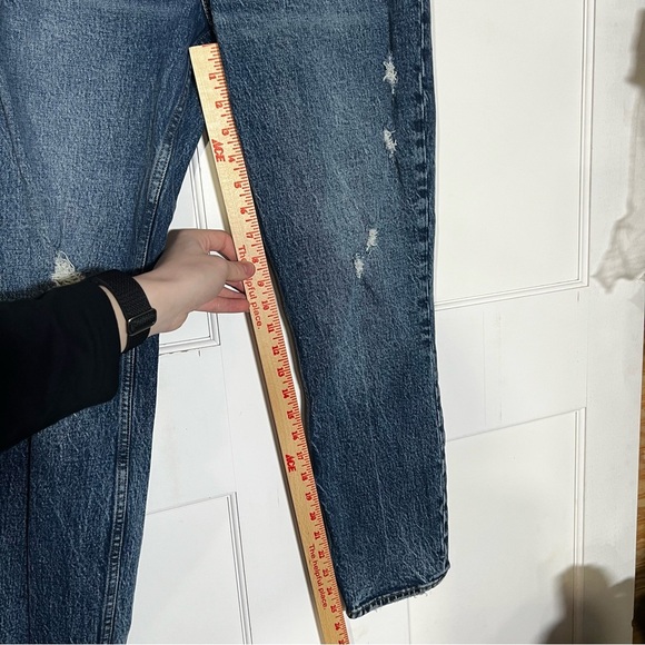 Abercrombie & Fitch The Skinny High Rise Jeans Distressed Size 29 8R Blue - Picture 6 of 8